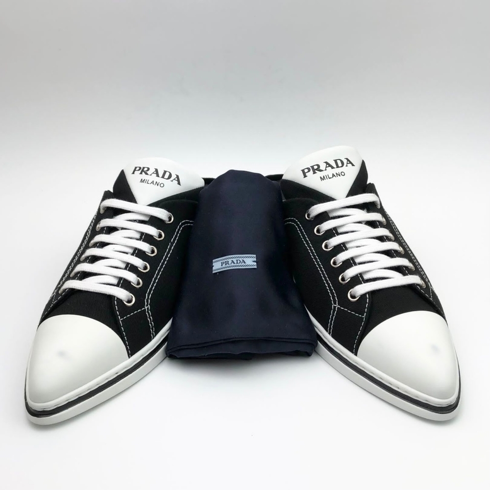 PRADA Pointed Toe Sneaker Mule sz 8.5